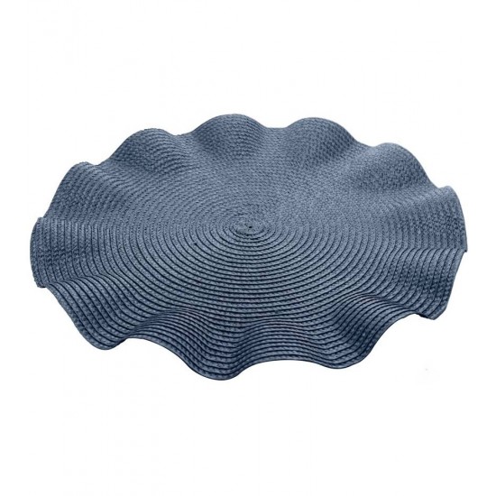 Lugar Americano 38cm de Poliéster Babado Azul Wolff